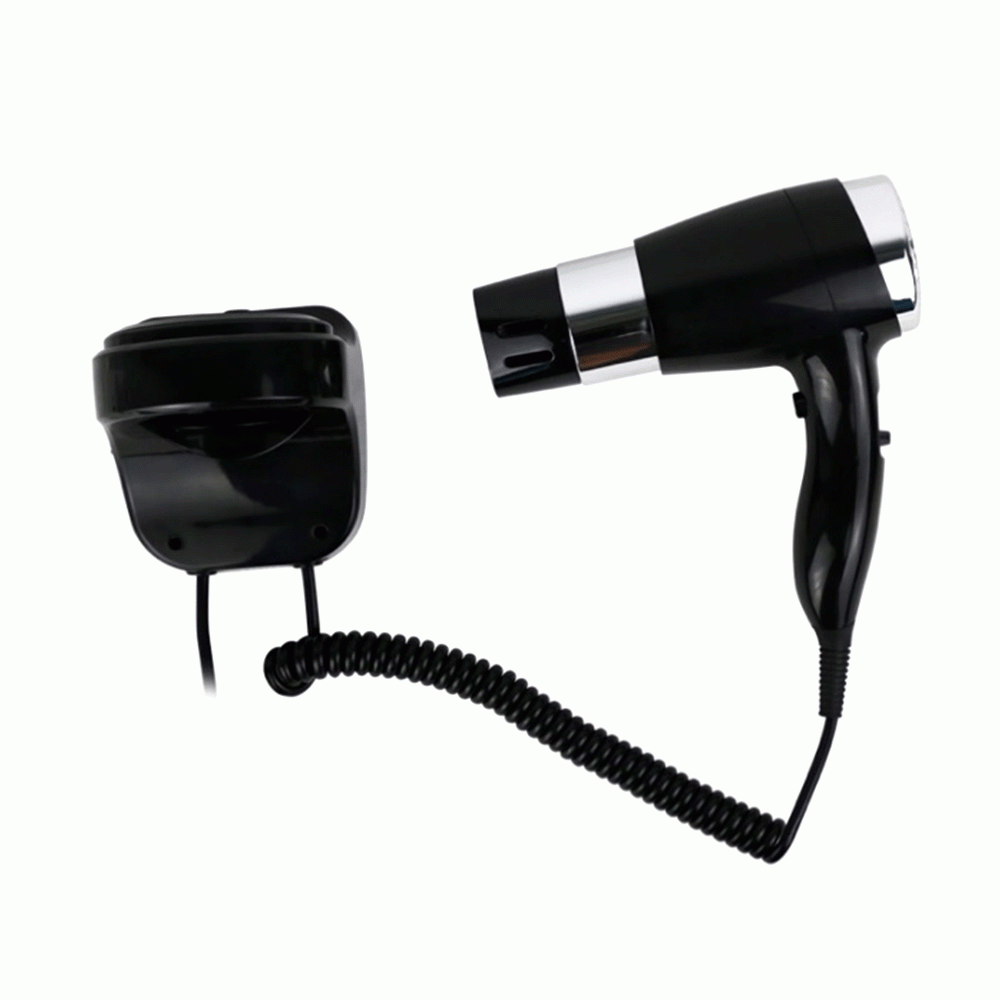 SKU: D08B WALL MOUNTED HAIR DRYER 1600W BLACK