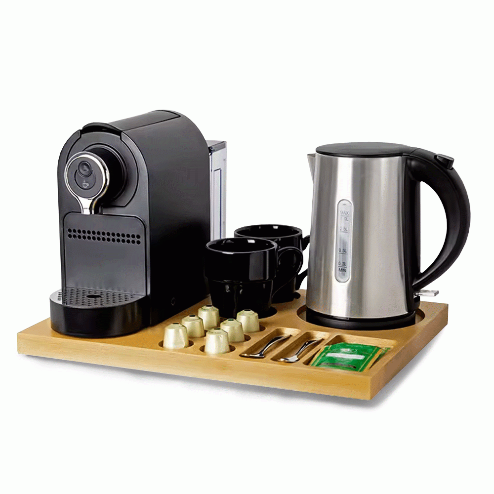 SKU: N42WNAT-H1206-1 SET KETTLE 1.0L & WOODEN TRAY
