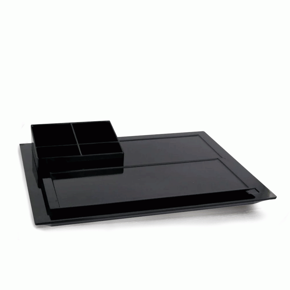 SKU: C-K81B&W KETTLE 0.8L WITH TRAY SET