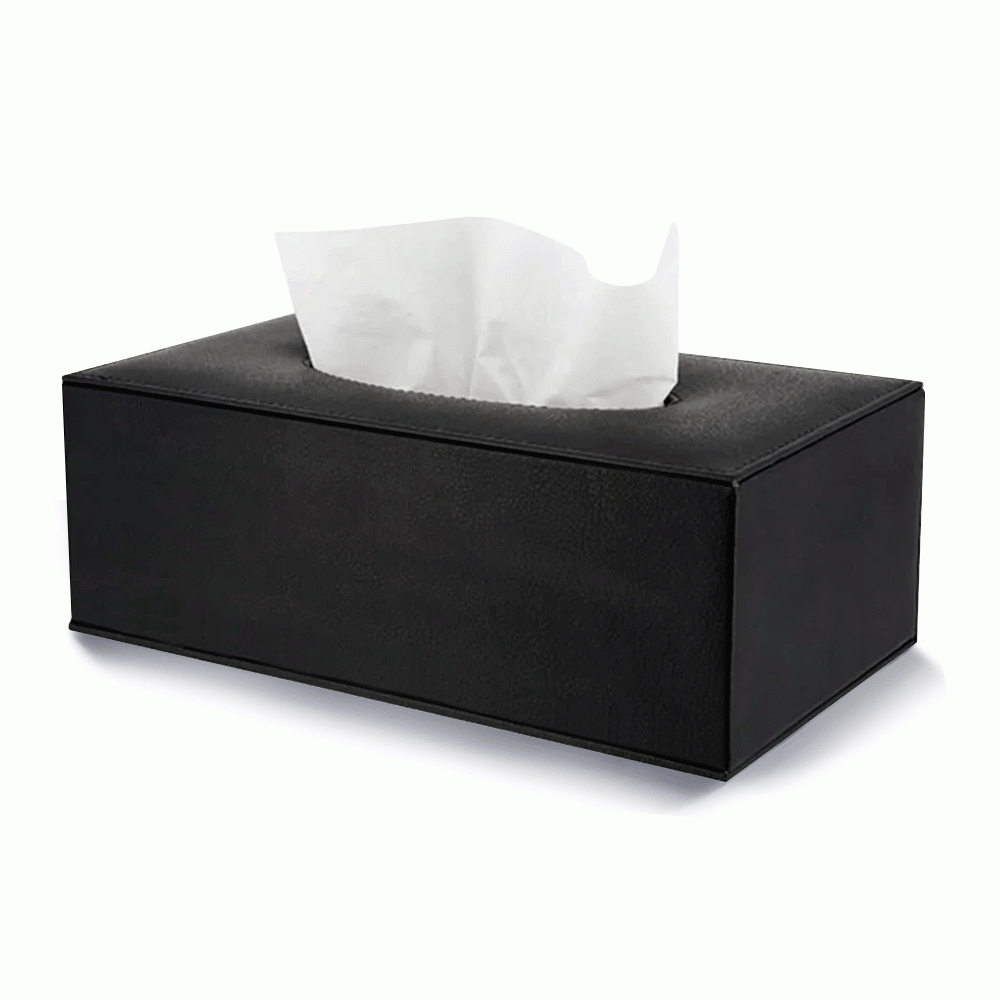 L-10 RECTANGULAR PU LEATHER TISSUE BOX COVER