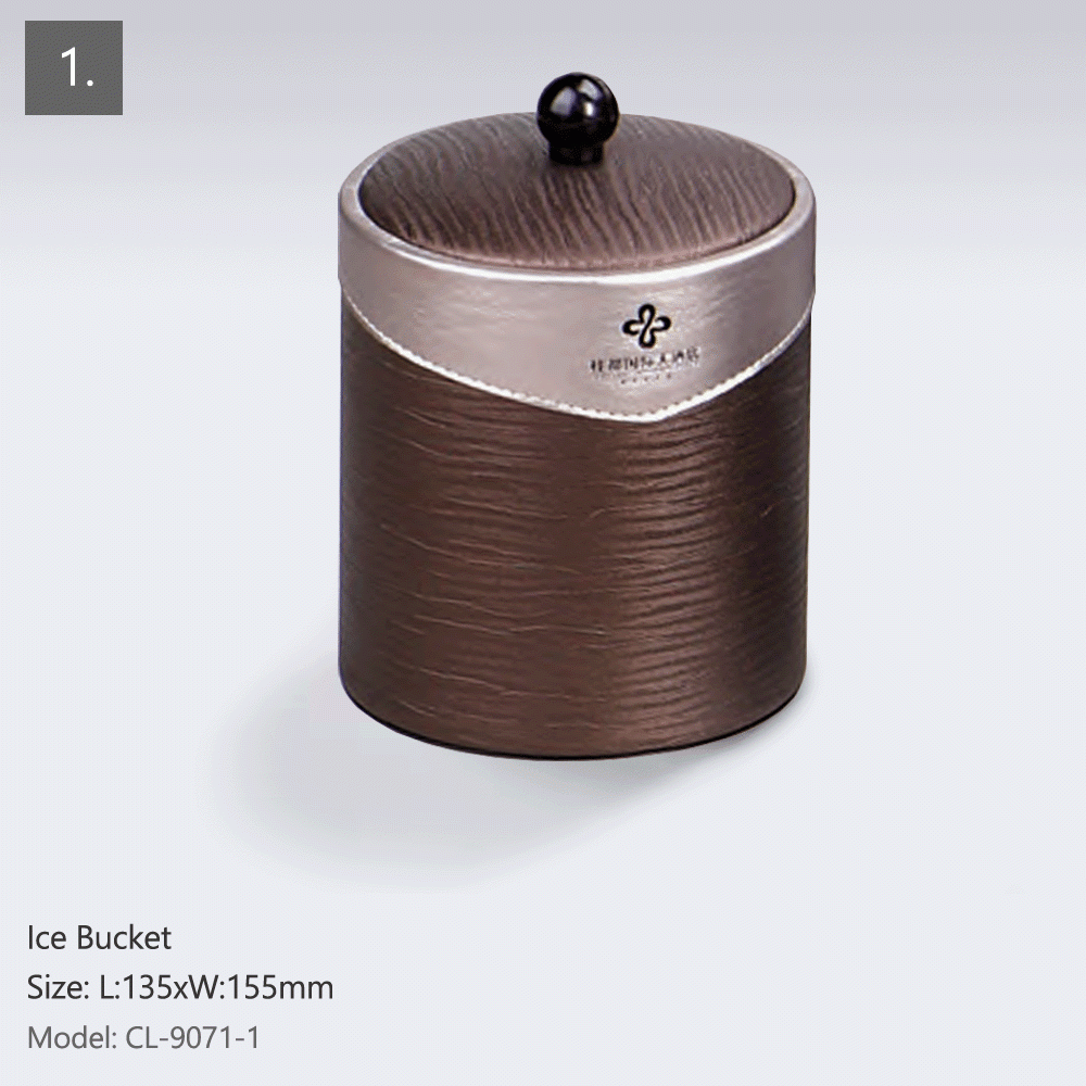 CL-9071-1 PU LEATHER HOTEL AMENITIES 17pcs