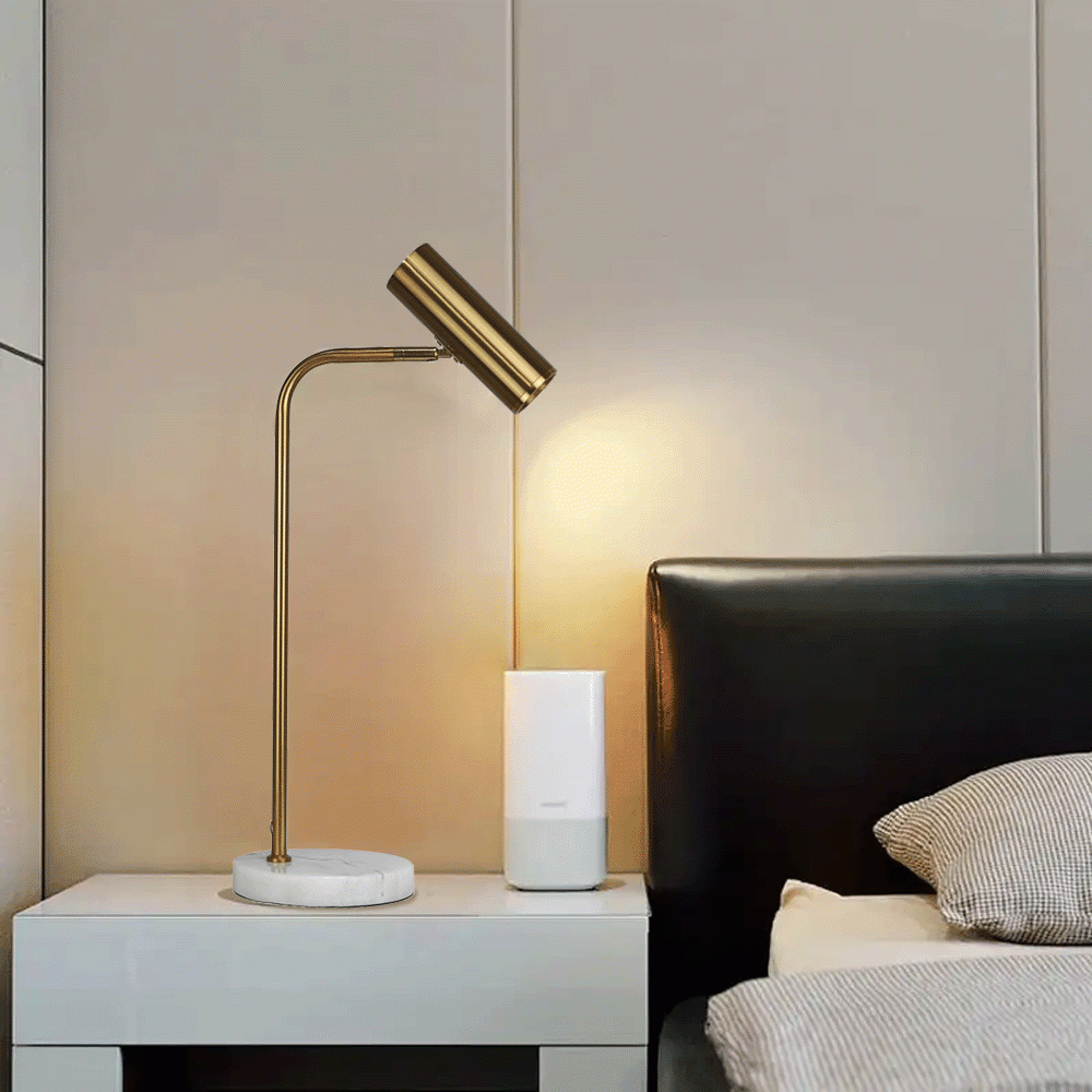 L-03 ADLUSTABLE METAL TABLE LAMP - GOLD