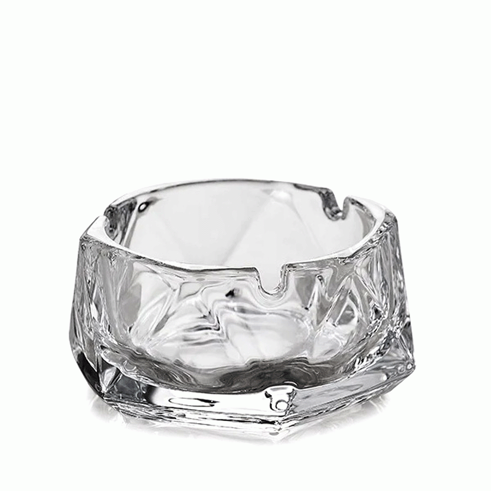 ASHTRAY1 TRANSPARENT GLASS ASHTRAY Diam.:110mm