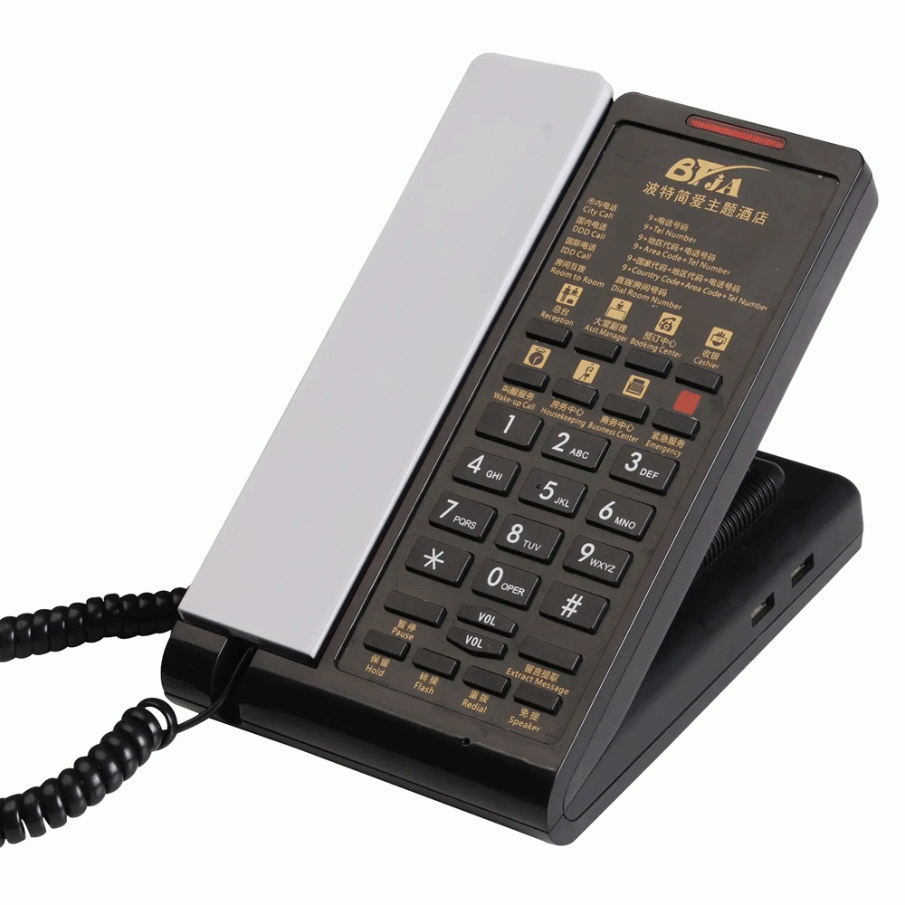 SN-0016ACWH TELEPHONE FOR HOTEL ROOM – ACRYLIC WHITE