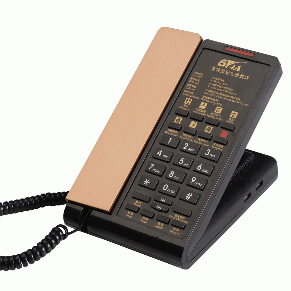 SN-0016ACGO TELEPHONE FOR HOTEL ROOM – ACRYLIC GOLD
