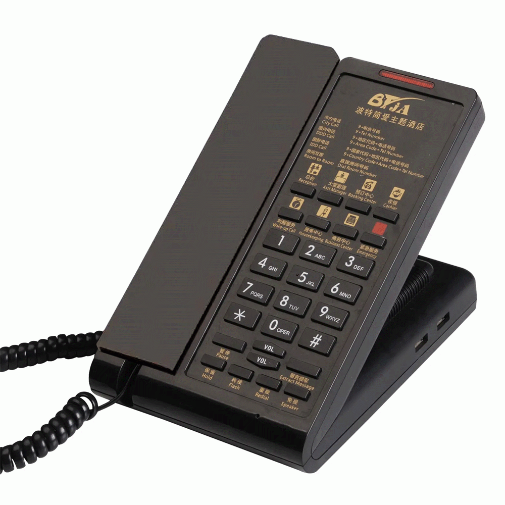 SN-0016ACBL TELEPHONE FOR HOTEL ROOM – ACRYLIC BLACK