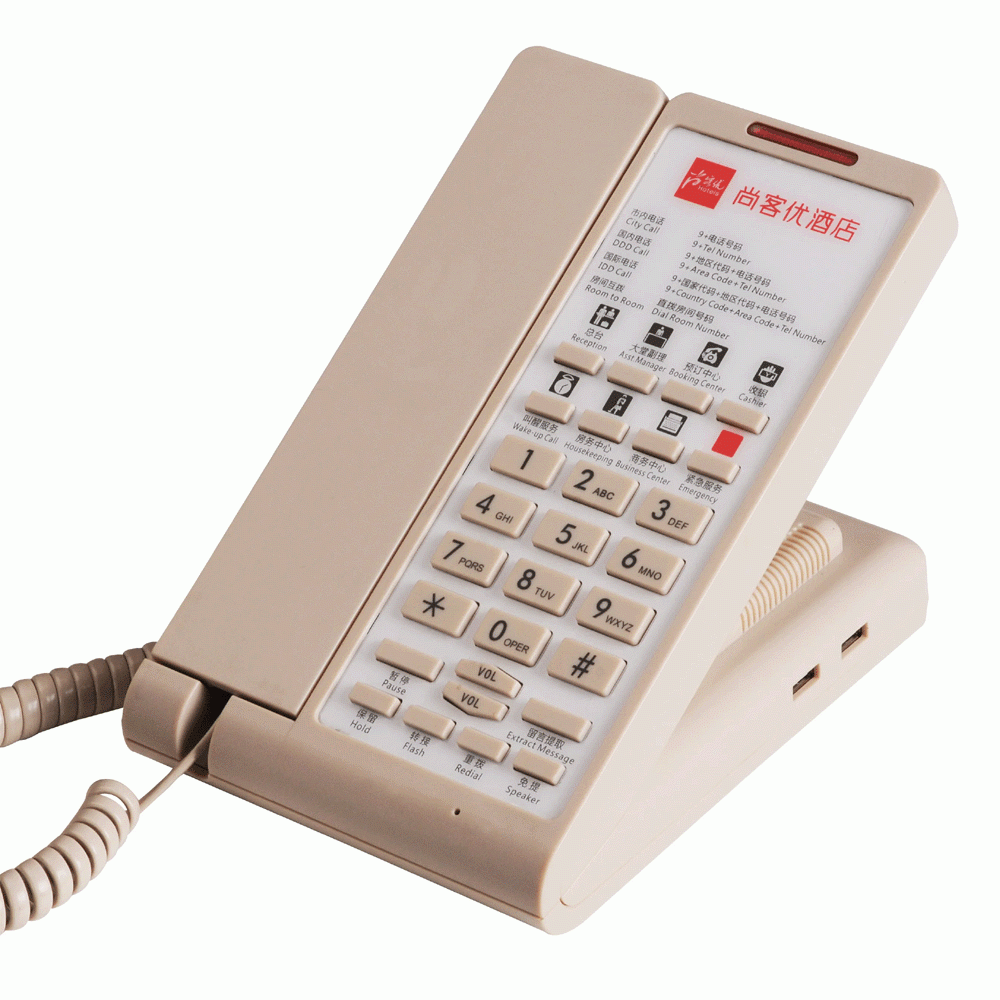 SN-0016ACBEIG TELEPHONE FOR HOTEL ROOM – ACRYLIC BEIGE