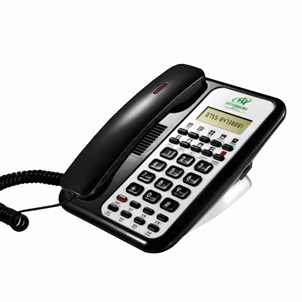 ACE-8902B-BL TELEPHONE WITH DISPLAY FOR HOTEL ROOM - UV OIL MATT BLACK
