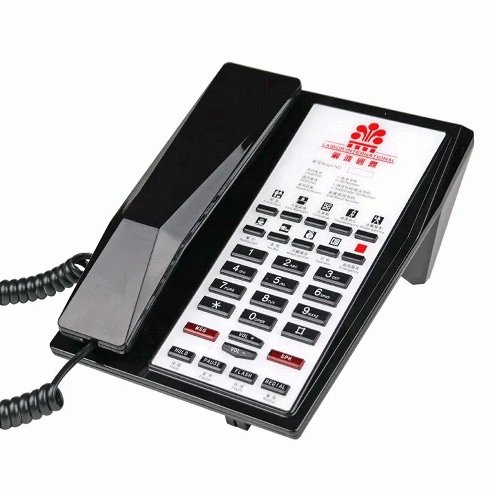 ACE-8901-BL TELEPHONE FOR HOTEL ROOM - BLACK