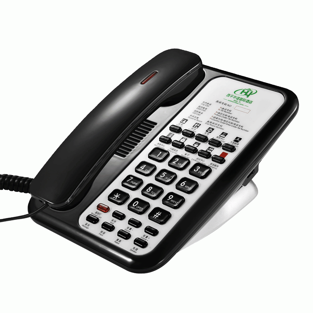 ACE-8902BL TELEPHONE FOR HOTEL ROOM - MATT BLACK