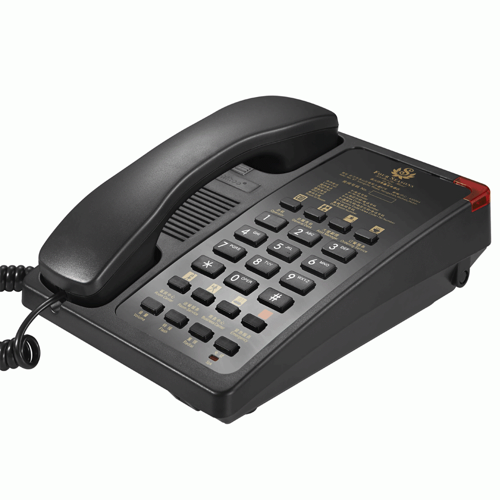 SN-0008BL TELEPHONE FOR HOTEL ROOM - BLACK