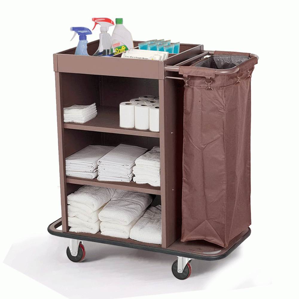 SKU: HS-F004 SINGLE HOUSEKEEPING TROLLEY OPEN FRONT
