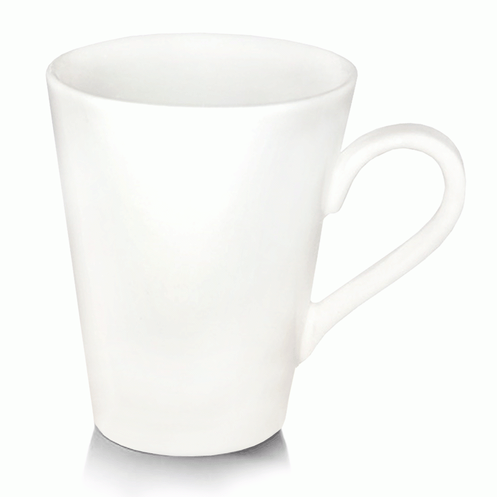 CC02 CERAMIC CUP WITH HANDLE 375ml WHITE