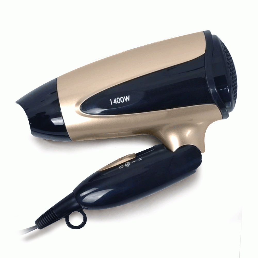 SKU: F6G FOLDABLE MINI HAIR DRYER 1400W GOLD
