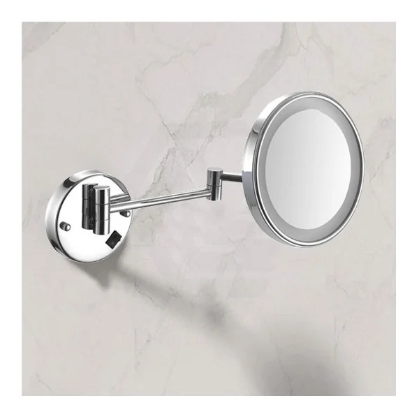 HS-509 WALL MOUNTED MAGNIFYING MIRROR WITH LED LIGHT 8.5"