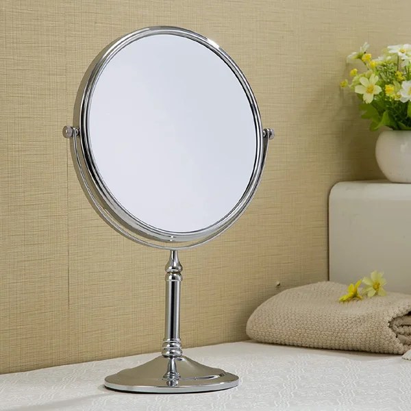 HS-726B DESKTOP MAGNIFYING MIRROR SILVER 8"