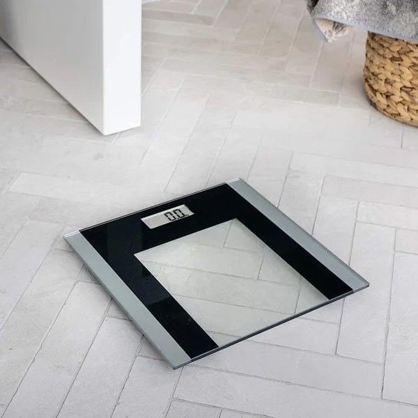 HS-1102 HOTEL DIGITAL BATHROOM SCALE TEMPERED GLASS