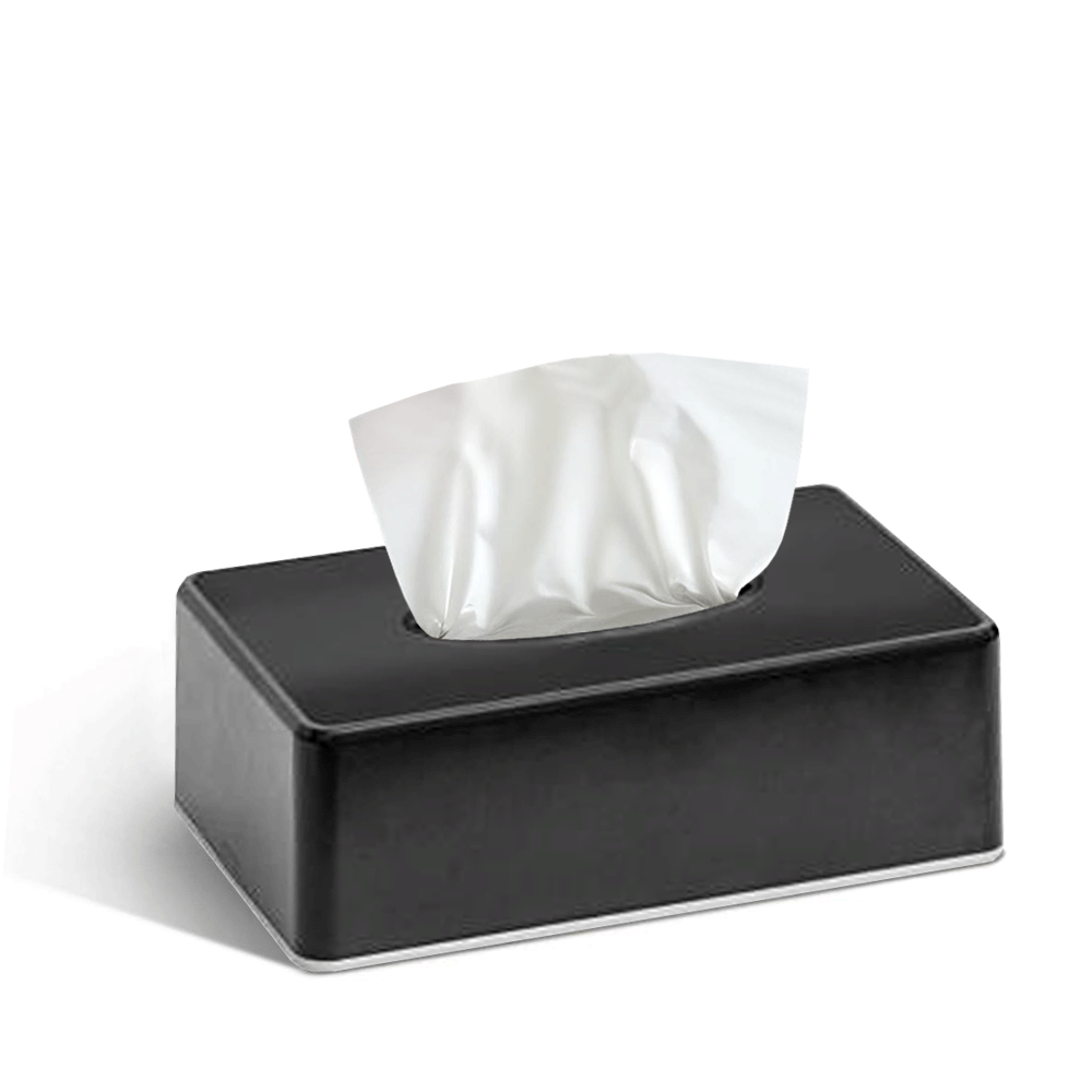 ABS TISSUE BOX COVER BLACK