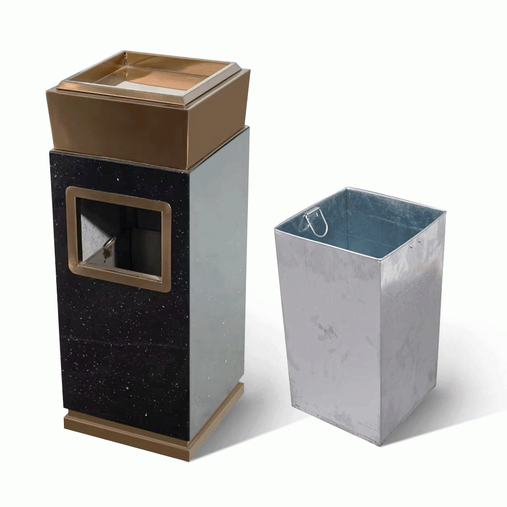 SKU: HS-205 MARBLE STANDING BIN WITH ASHTRAY