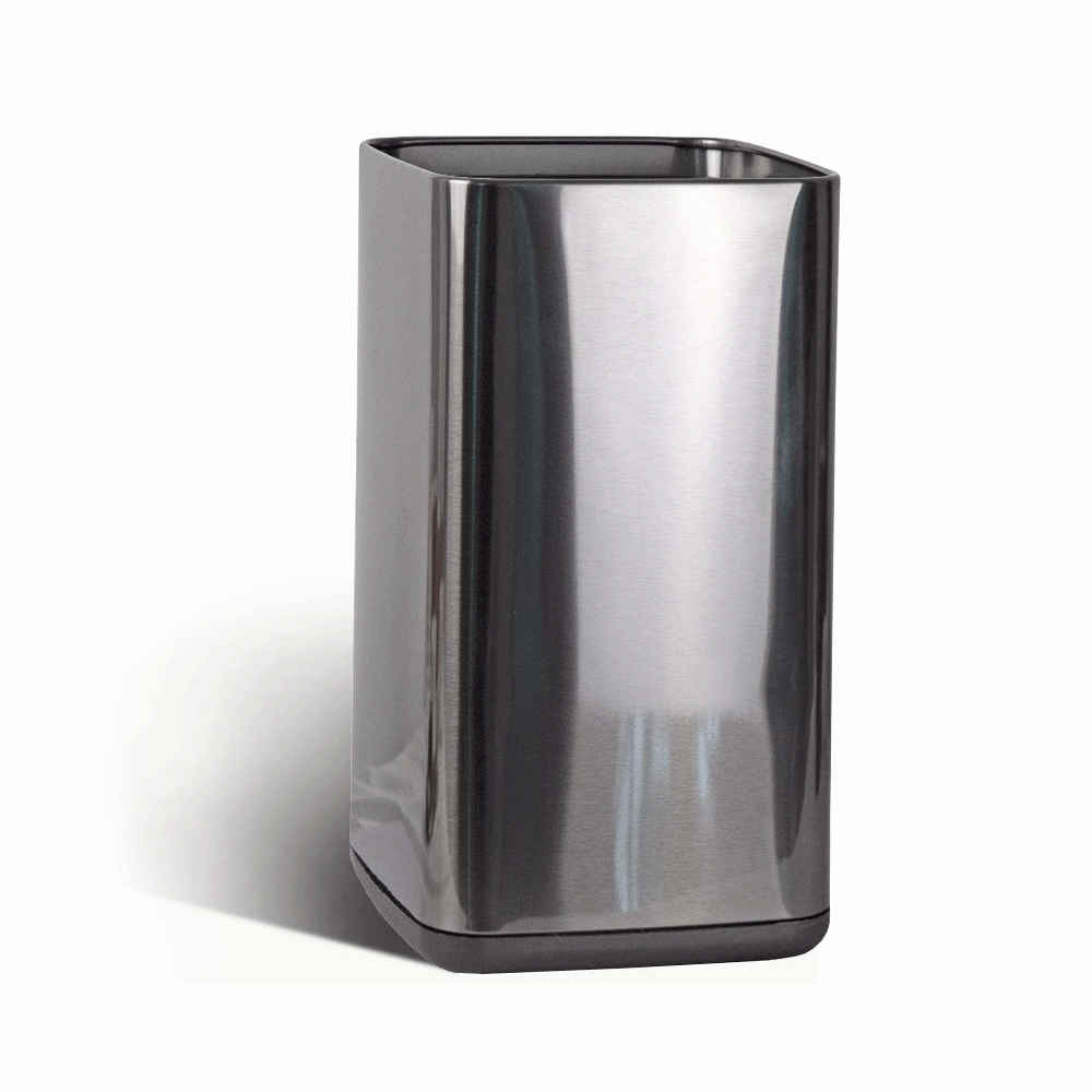 SKU: HDX-105 OPEN TOP STAINLESS STEEL WASTE BIN