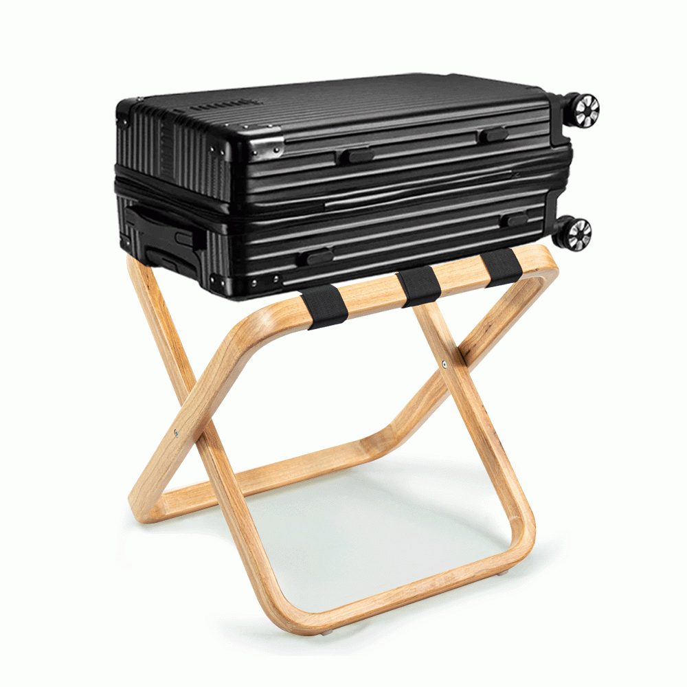 SKU: HS-6A WOODEN LUGGAGE RACK NATURE