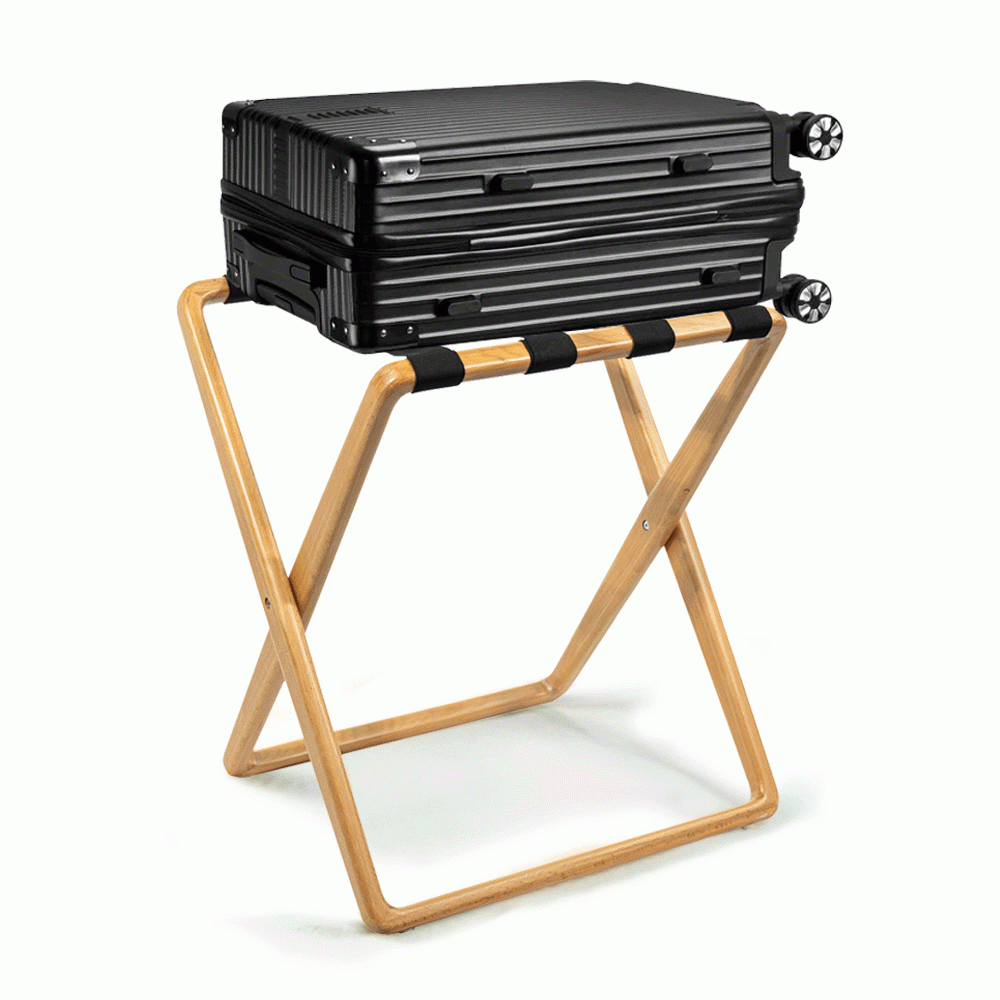 SKU: HS-2A WOODEN LUGGAGE RACK NATURE