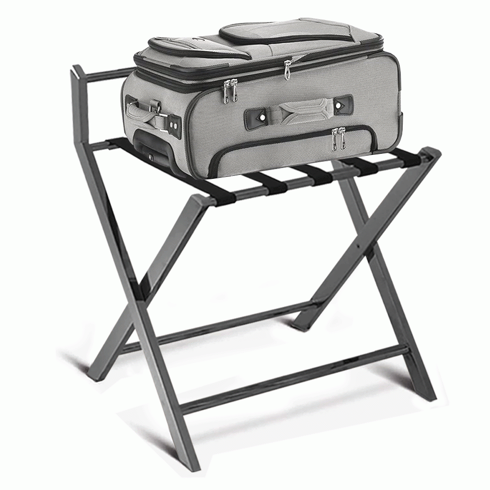 SKU: HS604567-3 LUGGAGE RACK WITH BACKREST BLACK