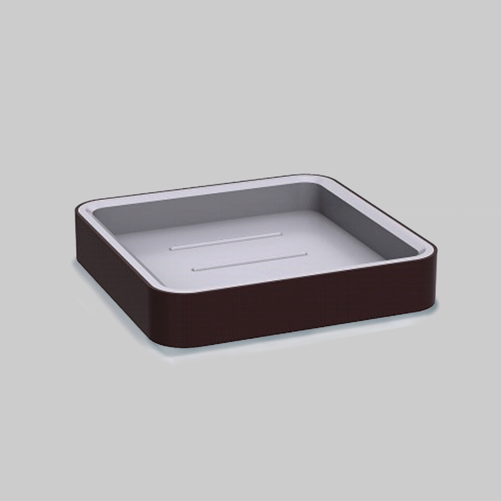 SKU: HS-DL-12 ABS + PU LEATHER SOAP DISH