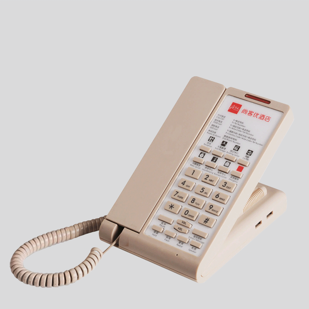 SN-0016ACBEIG TELEPHONE FOR HOTEL ROOM – ACRYLIC BEIGE