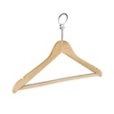 1008 ANTI-THEFT WOODEN CLOTHES HANGER WITH NON SLIP BAR 44.5x2.0cm