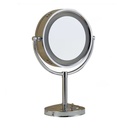 HS-826 DESKTOP MAGNIFYING MIRROR WITH LED LIGHT SILVER 8"