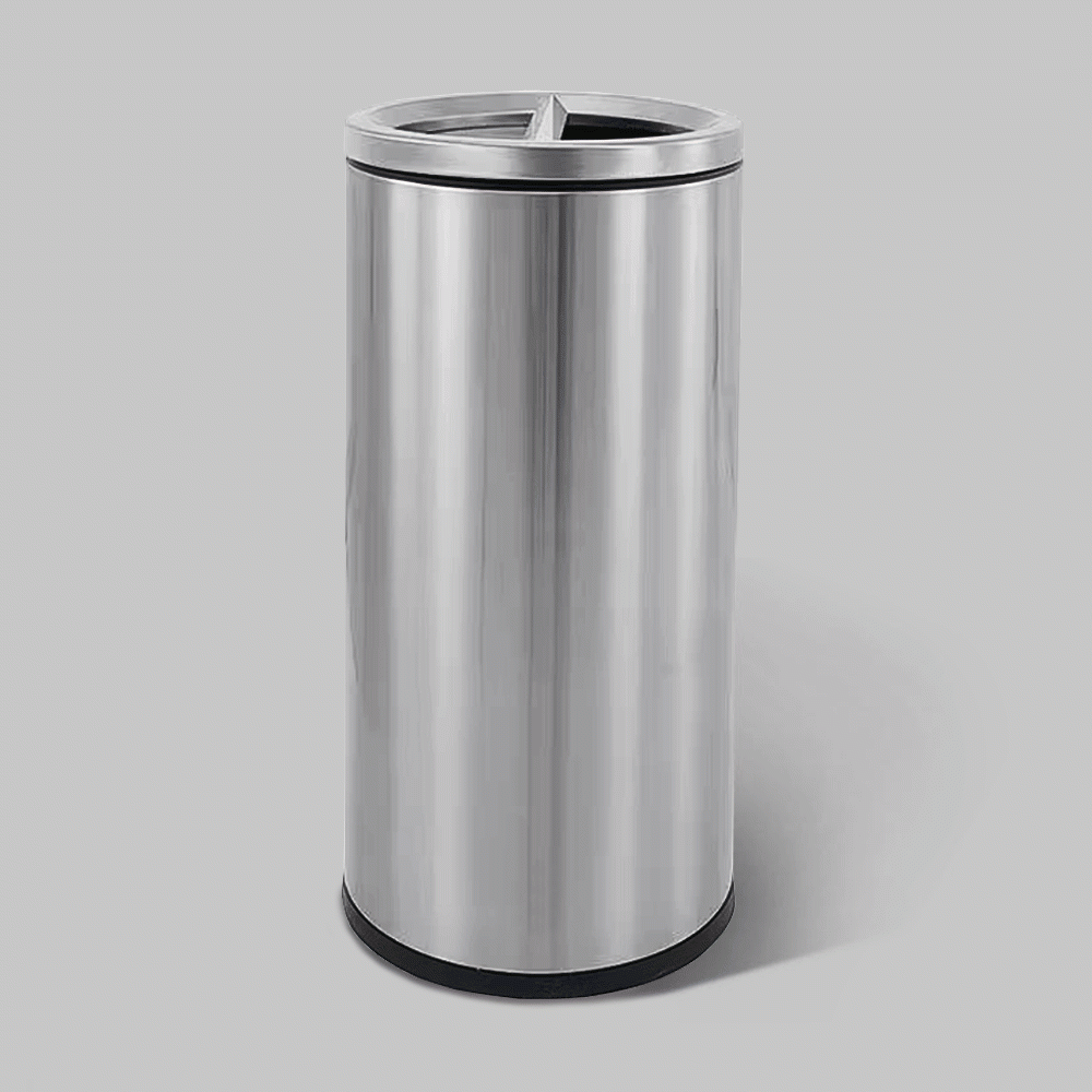 SKU: HS-65 STANDING BIN WITH 1/2 ASHTRAY & 1/2 OPEN TOP