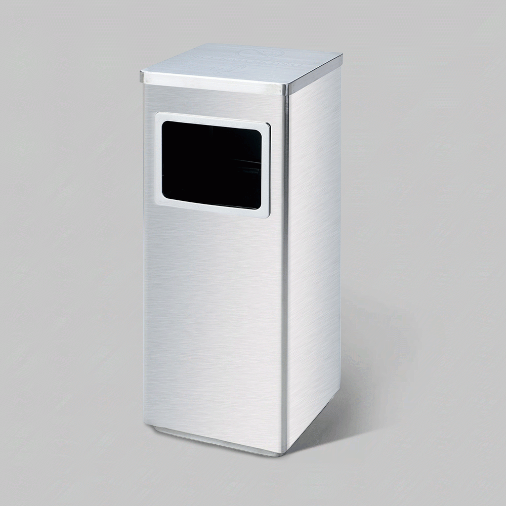 SKU: HS-D012 STANDING BIN WITH CLOSED LID STAINLESS STEEL