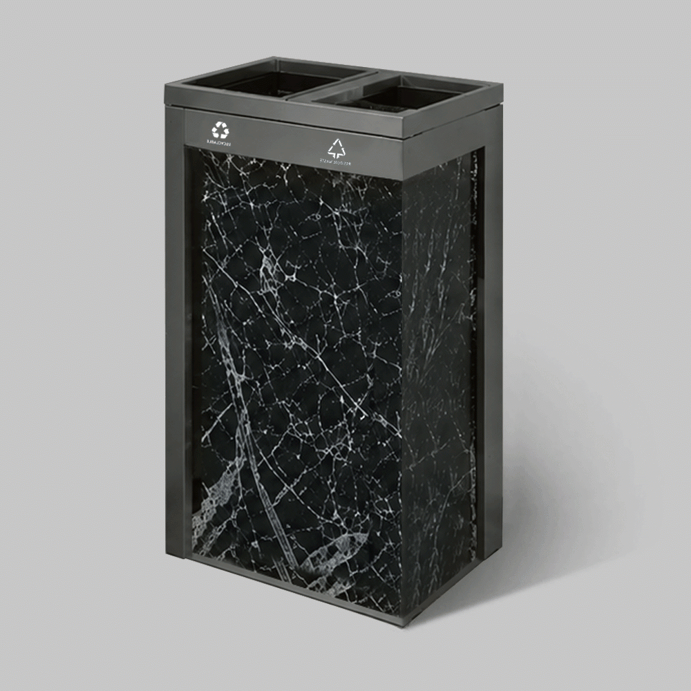 SKU: HS-178 TWO COMPARTMENTS RECYCLE WASTE BIN