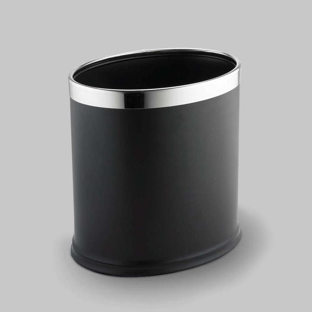 SKU: OB-02 OPEN TOP PU LEATHER WASTE BIN 10Ltr