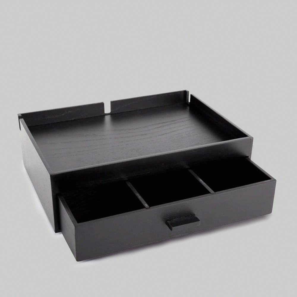 SKU: L2 WOODEN WELCOME TRAY DRAWER TYPE BLACK