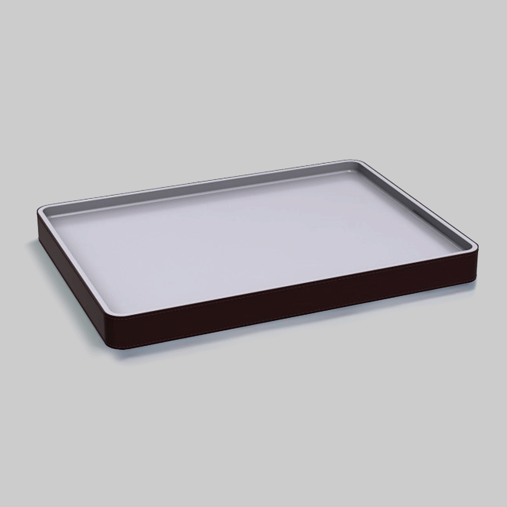 SKU: HS-DL-08 ABS + PU LEATHER DOUBLE LAYER WELCOME TRAY