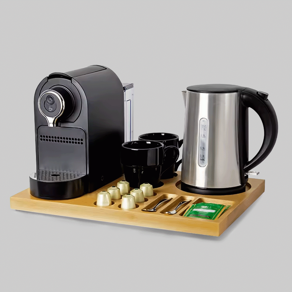 SKU: N42WNAT-H1206-1 SET KETTLE 1.0L & WOODEN TRAY