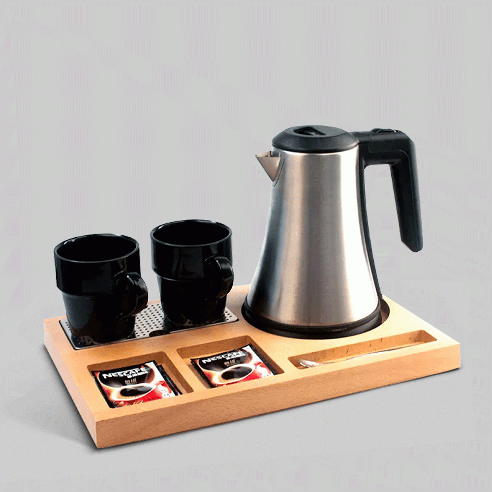 SKU: W-NAT-H1208 KETTLE 0.8L & BEECH WOODEN TRAY SET
