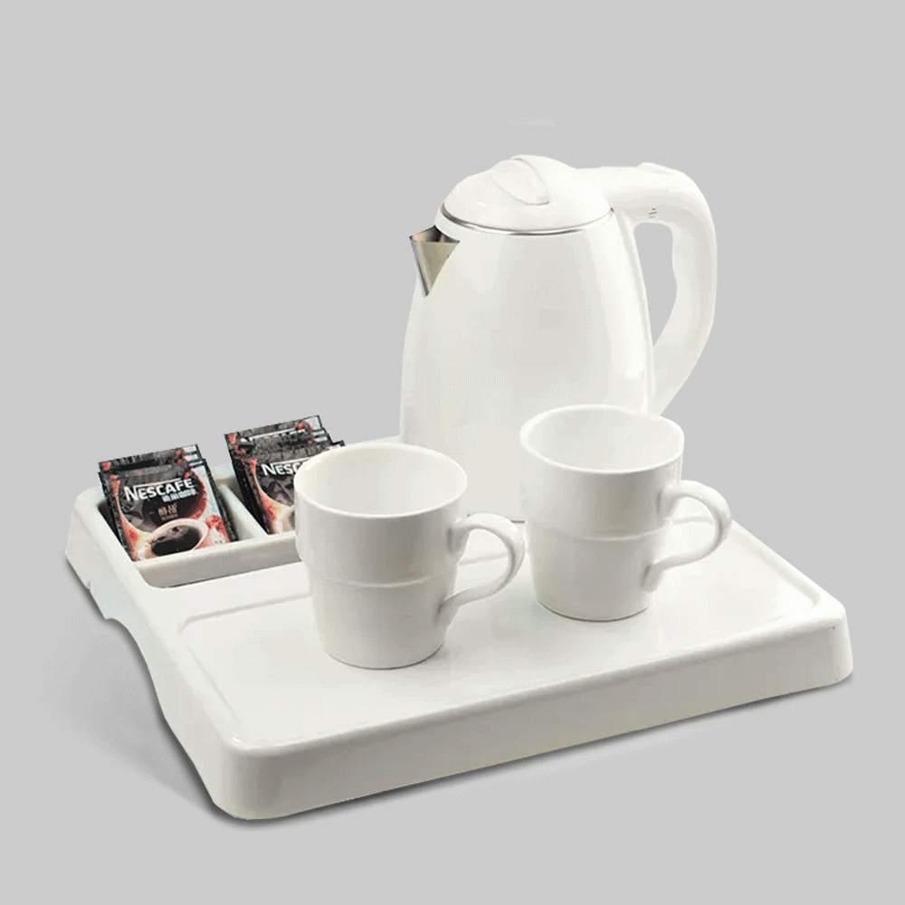 SKU: F-H2002WH KETTLE 1.2L WITH TRAY SET
