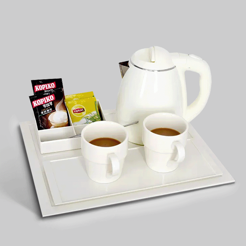 SKU: B-H2002WH KETTLE 1.2L WITH TRAY SET