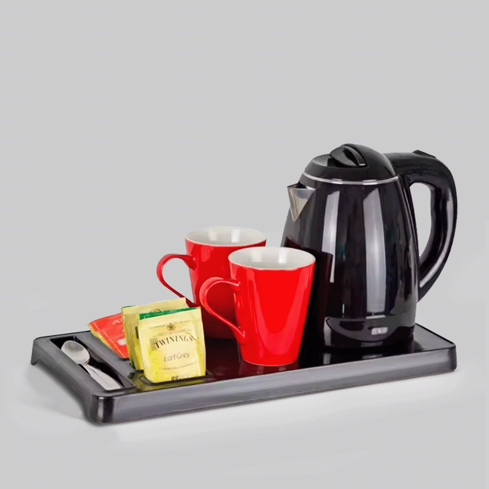 SKU: D-H2002 KETTLE 1.2L WITH TRAY SET