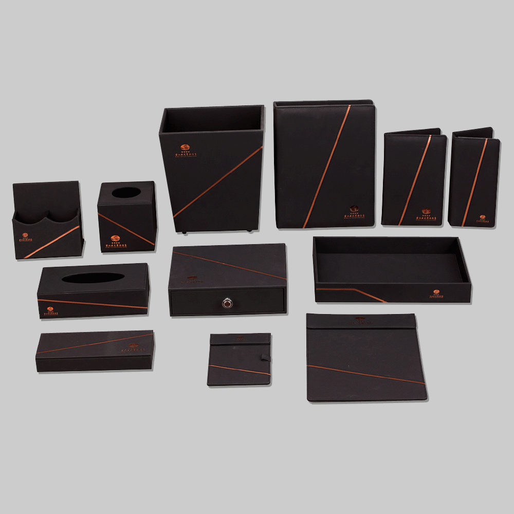 CL-9114-2 PU LEATHER HOTEL AMENITIES 12pcs