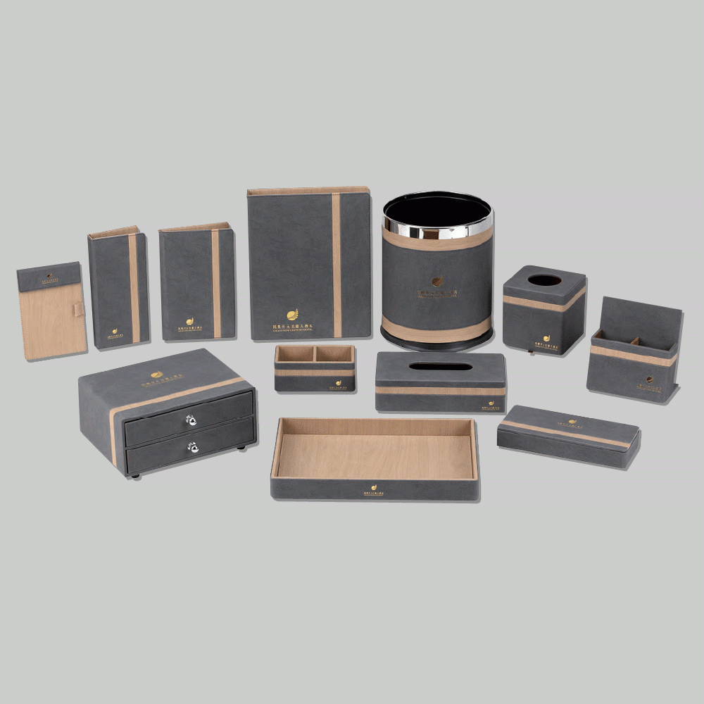 CL-9173+9187 PU LEATHER HOTEL AMENITIES 12pcs