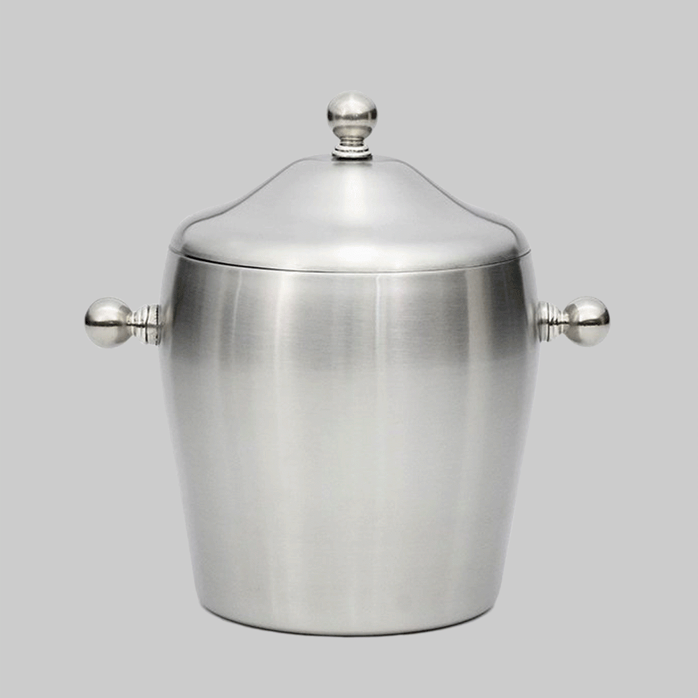 RX885-1A ICE BUCKET WITH COVER DOUBLE LAYER INSULATED STAINLESS STEEL 1.0Ltr