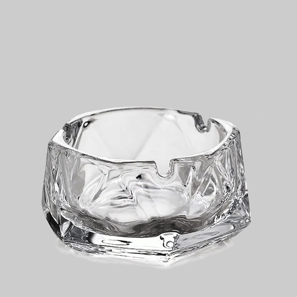 ASHTRAY1 TRANSPARENT GLASS ASHTRAY Diam.:110mm