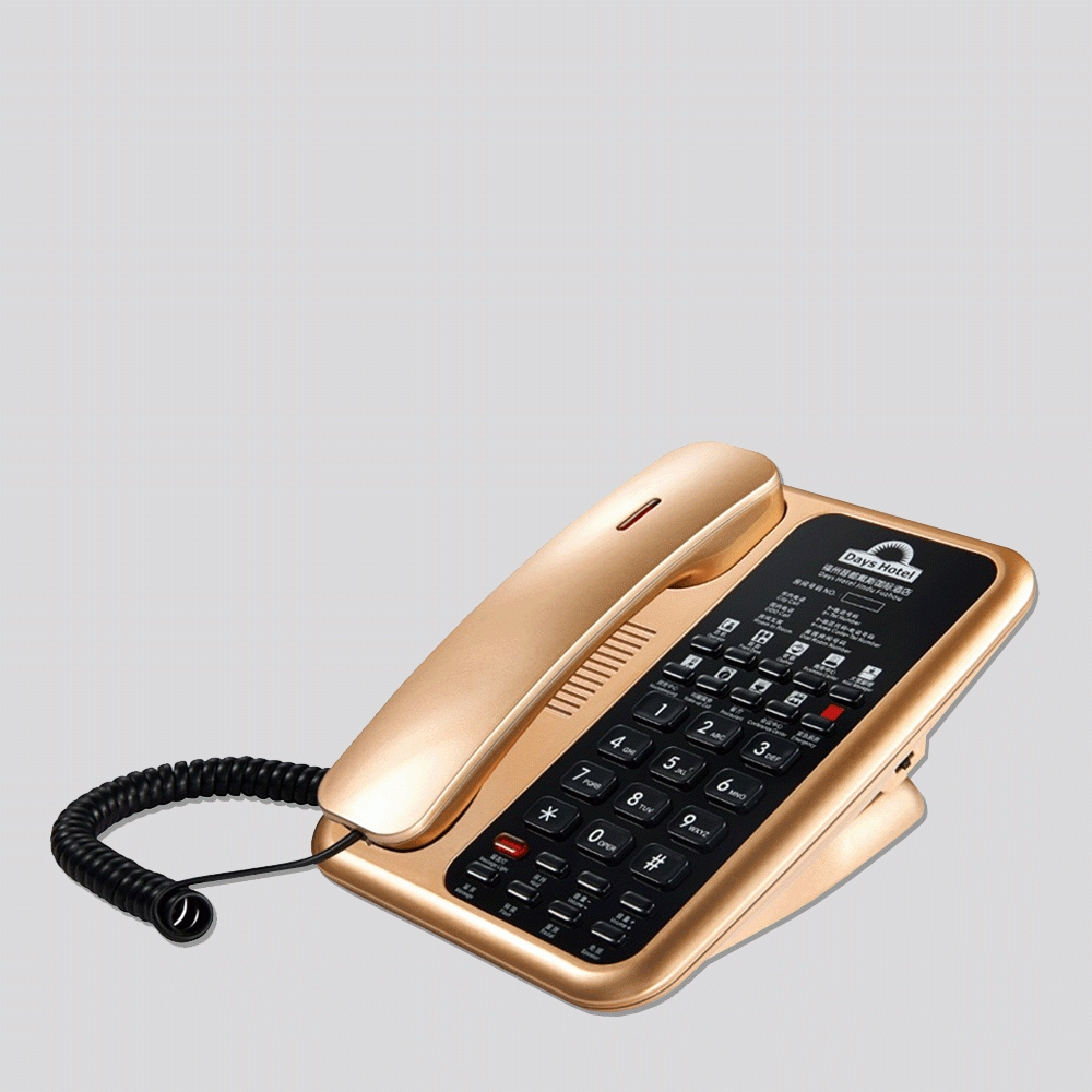 ACE-8902UV-GO TELEPHONE FOR HOTEL ROOM - UV PAINT GOLD