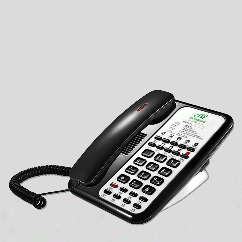 ACE-8902UV-BL TELEPHONE FOR HOTEL ROOM - UV PAINT BLACK