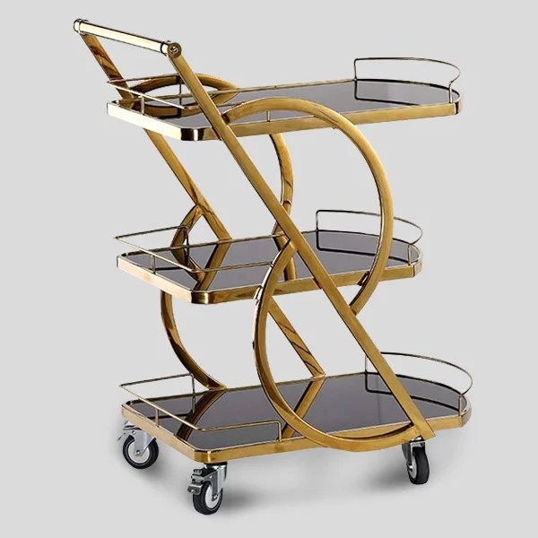 SKU: HS-045 THREE-LAYER SERVICE TROLLEY