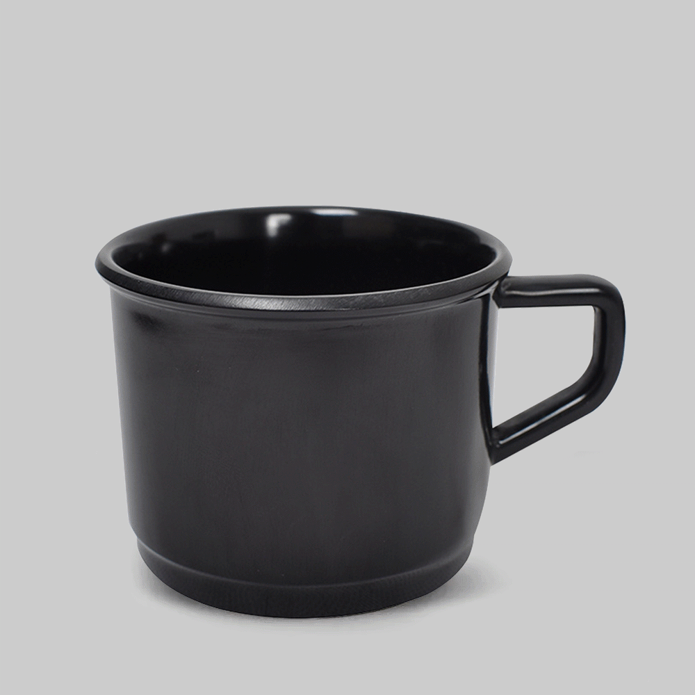 SKU: MC01BL MELAMINE CUP WITH HANDLE 200ml BLACK
